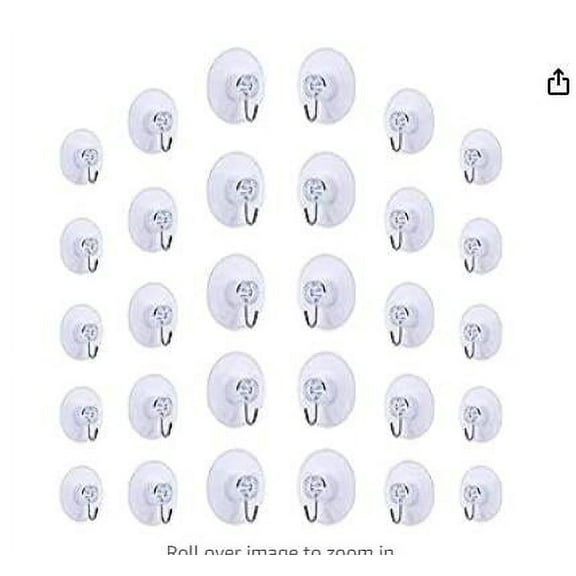 30pcs Heavy Duty Suction Cup Bathroom Wall Vacuum Suction Cup Hook Multi-use Window Hook