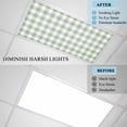 thumbnail image 4 of Sage Green Checkered Fluorescent Light Covers, Farmhouse Buffalo Plaid Magnetic Light Covers for Ceiling Lights, Fluorescent Ceiling Shade Filters for Classroom Bedroom Office 4x2Ft x 4PCS, 4 of 8
