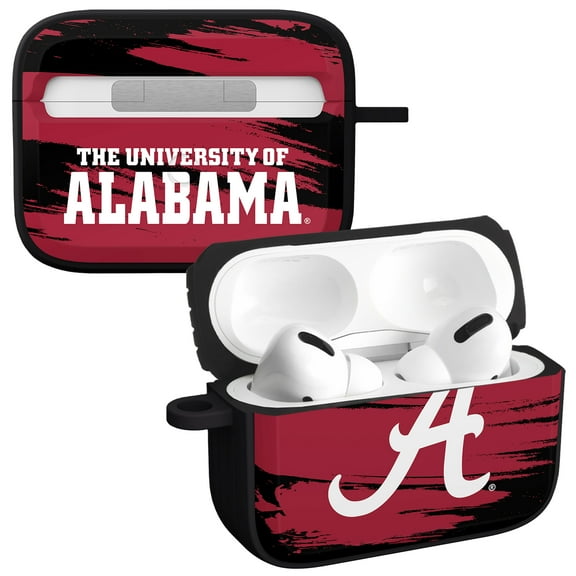 Alabama Crimson Tide Paint Stripe HDX Case Cover Compatible with Apple AirPods Pro 1 & 2 by Affinity Bands