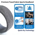 thumbnail image 6 of Miaocao 3 Pack Men & Women Sweatband Headband Terry Cloth Moisture Wicking for Sports Tennis Gym Work Out, 6 of 8