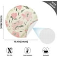thumbnail image 4 of Pink Floral Placemats Round Table Mats Non-Slip Washable Heat Resistant Kitchen Place Mat for Home Dining Coffee Tabletop (6PCS) Home Decor, 4 of 7