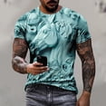 thumbnail image 2 of Camisetas de Manga Larga de los Hombres Relief Steed Impresión Gráfica Tee, Sudadera de Cuello de la Tripulación Casual para Al Aire Libre, Vacaciones Y Uso Diario, 2 of 8