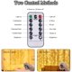 thumbnail image 3 of Cortina de luz - Guirnalda de luces de 300 LED de 3 m x 3 m, funciona con pilas y control remoto USB, 8 modos, impermeable, para Navidad, interior y exterior, ideal para ventanas, fiestas y bodas., 3 of 5