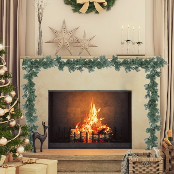 Adornos navideños, adornos navideños, regalos navideños 1 pieza de simulación de ratán, colgante para árbol de Navidad, simulación de ratán, anillo de ratán, decoración verde, ratán navideño, decoraci
