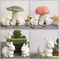 thumbnail image 2 of 5PCS White Rabbit Ceramic Decor for Moss Micro Landscape (S White), 2 of 8