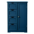 thumbnail image 5 of Ktaxon Wooden Bathroom Floor Cabinet, Side Storage Organizer with 4 Drawers, 1 Cupboard & 2-Shelves, Navy Blue, 5 of 24