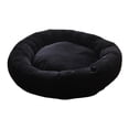 thumbnail image 2 of Cama para gatos con forma de dona, cómoda, lavable, suave, para otoño e invierno, para mascotas, nido para cachorros, gatitos y caniches de Pomerania. negro S, 2 of 8