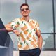thumbnail image 4 of Balery Peaches Camisa Polo de Hombre con Estampado, de Manga Corta y Tejido Medio, Camisa Tipo Golf Polo-Large, 4 of 6