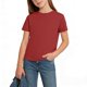 thumbnail image 4 of Blusas y camisas de manga corta con cuello redondo, color liso, para niños, camisetas de manga corta con cuello redondo, tallas medianas y grandes, top informal y cómodo, top de poliéster para niña, 4 of 7