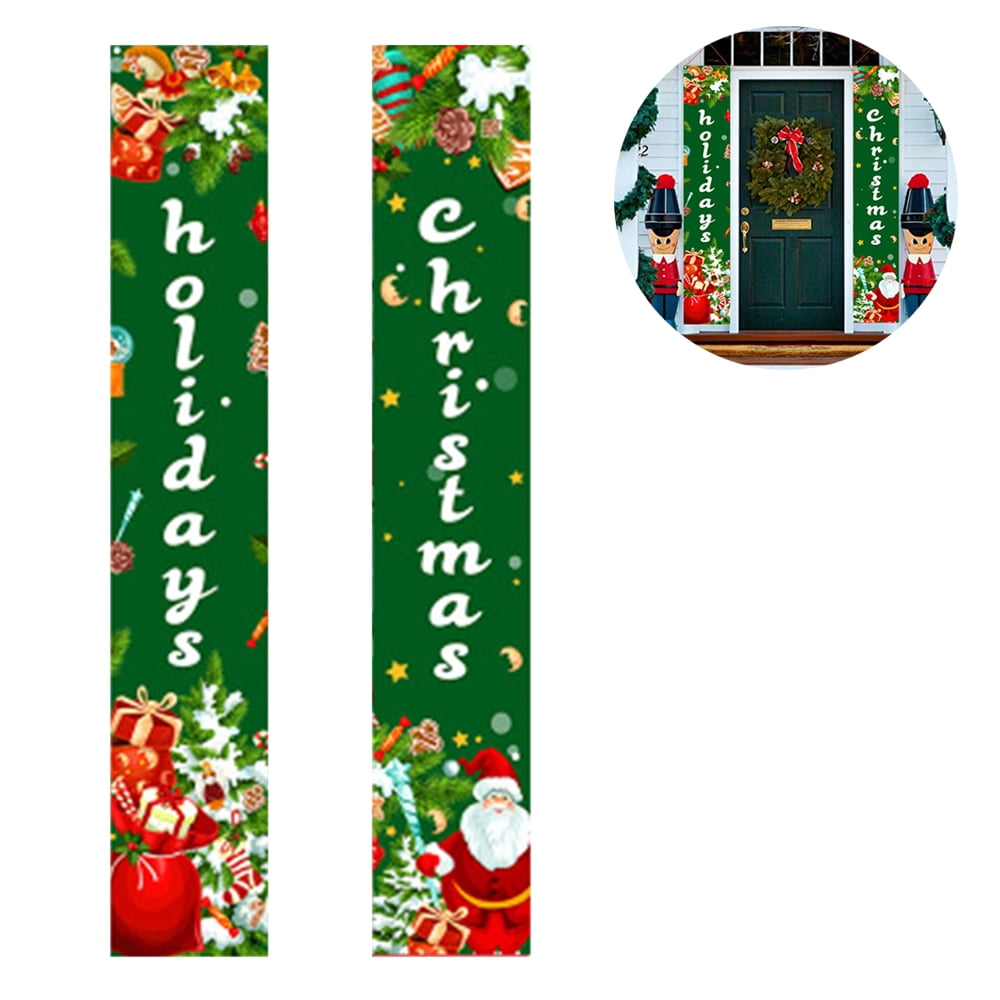 Details about   Merry Christmas Decor Banners New Year Porch Sign Hanging For Wall Door Party