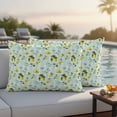 thumbnail image 5 of Outdoor Waterproof Pillow Covers Farmhouse Lemon Flower Leaf Decorative Throw Pillow Protectors,Pillowcase Cushion Cases for Patio Sofa Garden Couch,20x12in,Pack of 2, 5 of 14
