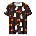 thumbnail image 5 of Ghost Web Cute Graphic T-Shirt for Women Crew Neck Short Sleeve Casual Tops Fall Tees Multicolor M, 5 of 5