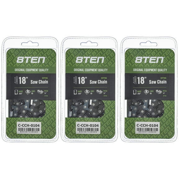 Ripping Chainsaw Chain 18 inch .050 3/8 68DL for Husqvarna Poulan 3 Pack 810-CCC2326H