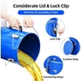 thumbnail image 4 of BeesClover Fryer Grease Bucket, 6 Gal Carbon Steel Oil Disposal Caddy with Rust-Proof Coating,Grease Can with Lid & Lock Clips & Filter Bag,Transport Container for Hot Cooking Oil Filtering, 4 of 7