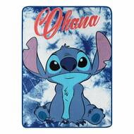 Authentic Disney Store Stitch 50" x 60 " Fleece Throw Plaid Blanket Lilo&Stitch 