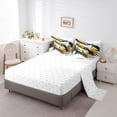 thumbnail image 5 of Homewish Black Golden Splash 7-Piece Twin Bedding Sets For Teens Boys Girls,Abstract Graffiti Bedding Comforter Set,Vintage Aesthetic Breathable Sheet Sets,Luxury Bedroom Decor,Reversible, 5 of 8