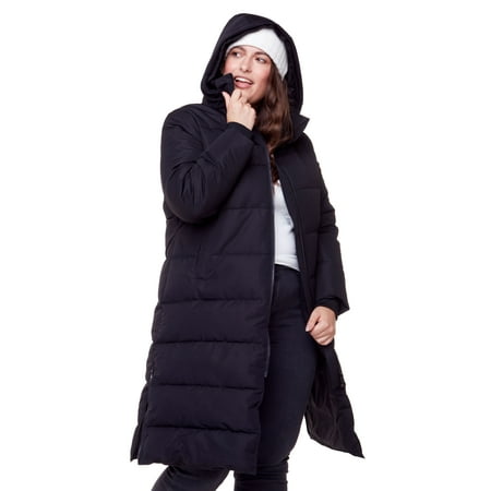 Alpine North, Kluane Plus - Women's Vegan Down Recycled Ultra Long Winter Parka (Plus Size) - Water Repellent, Windproof, Insulated Jacket with Hood