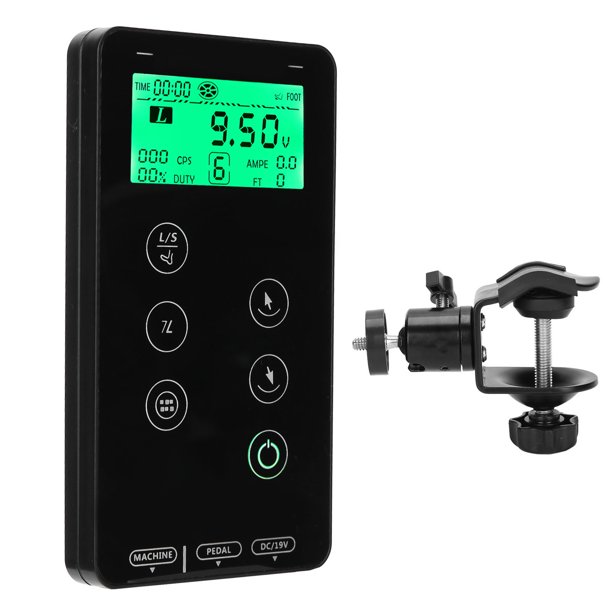 Fuente de alimentación digital para tatuajes, accesorio para máquina de tatuaje con potencia digital de 100-240 V Fuente de alimentación inteligente para tatuajes diseñada para precisión