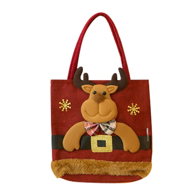 Bolsas Para Muñecas Navideñas Bolsas Navideñas Pequeñas Bolsas De Regalo De Punto Para Muñecas Bolsa De Almacenamiento Para Muñecas De Papá Noel, Muñecos De Nieve Y Renos Bolsa Decorativa Navideña B