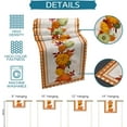 thumbnail image 6 of Fall Table Runner 13x120 Inches Long Orange Pumpkin Table Runners Cotton Linen Maple Leaves Buffalo Plaid Autumn Dresser Scarf Kitchen Dining Table Decor for Harvest Thanksgiving Holiday Party Coffee, 6 of 7