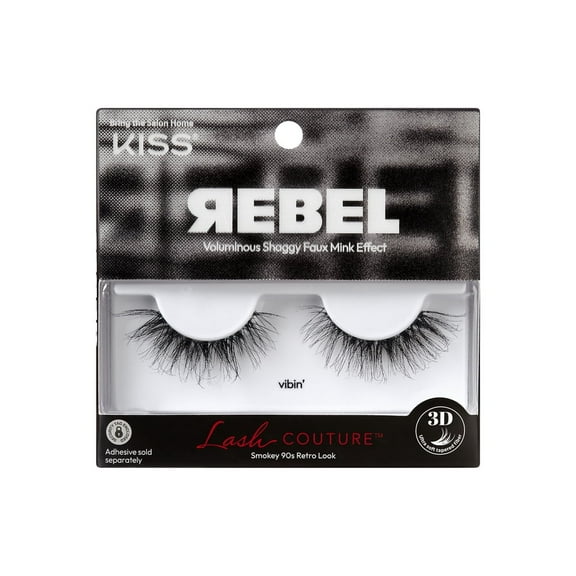 KISS Lash Couture Rebel, False Eyelashes, Vibin', 14 mm, 1 Pair