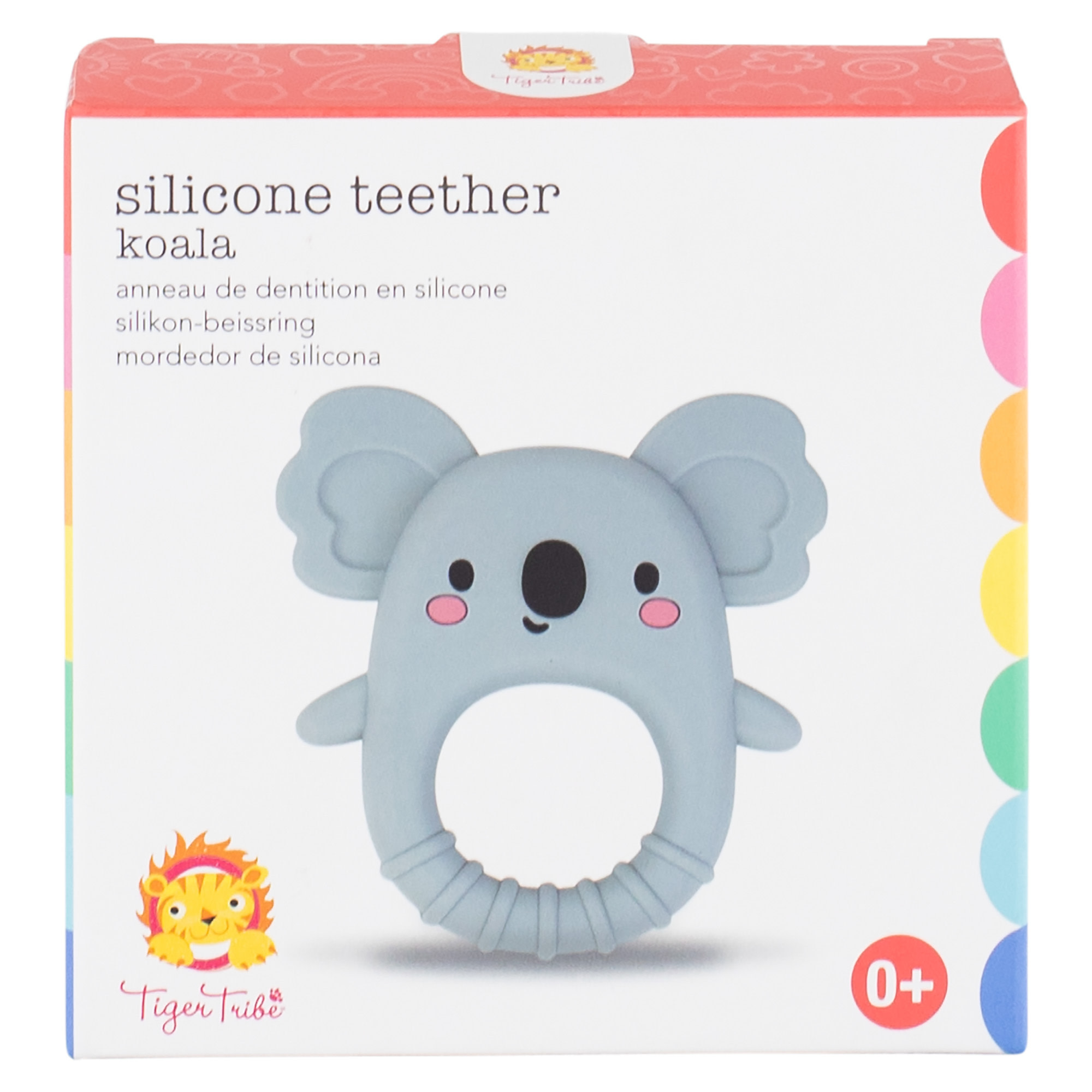 Tiger Tribe Silicone Teether Koala Soft BPA-Free Teething Relief Sensory Toy for Infants Newborns 0-18 Months