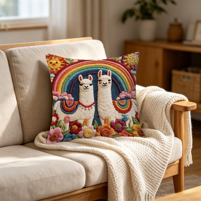 Cute Quadruped Patterns Cushion Cover Soft Throw Pillowcase Removable And Washable Pillowcase For Sofa And Chair Ideal Choice For Summer Sofa And Bedroom Decor