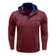 thumbnail image 4 of pstuiky Camisas casuales de manga larga para hombre, Suéter informal de color liso para hombre, cárdigan con botones, bolsillo, mangas largas y capucha tops de invierno para hombre s, 4 of 7