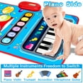 thumbnail image 6 of 2 in 1 Musical Mat Toys Piano Keyboard & Drum Set with 2 Drum Sticks Baby Music Toy 12-18 Months Christmas Birthday Gifts, 6 of 7