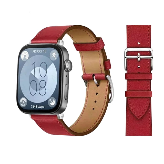 Correa De Cuero Para Huawei Fit 3 Y 4 + Hebilla + 1 Mica