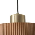thumbnail image 3 of Tambo Pendant Light - Natural Ash Wood Finish Weathered Brass, 3 of 10