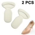 thumbnail image 1 of 2 Paires d'Inserts de Talon Réutilisables pour Chaussures, Coussinets de Talon Extra Doux et Collants pour Chaussures de Femmes, Auto-Adhésifs et Absorbant les Chocs, 1 of 5