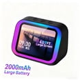 thumbnail image 4 of smart Speaker with 5.3 Wireless & AI Voice Assistant, 4.0" TFT Screen, RGB Lights, Hi-Fi Stereo, Weather, Alarm Clock, Portable Alexa Speaker for Home, 4 of 10