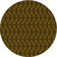 thumbnail image 1 of Ahgly Company Machine Washable Indoor Round Transitional Dark Yellow Green Area Rugs, 4' Round, 1 of 7