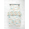 thumbnail image 3 of Bacati - Boys 5 pc Toddler Bedding/Sheet Set 100% Cotton Muslin, Jungle Safari Aqua/Orange/Gray, 3 of 12