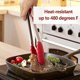 thumbnail image 3 of 3-Piece Set Stainless Steel Kitchen Tongs Food Grade, Red, 3 of 5