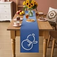 thumbnail image 2 of Blue Cute Gourd Table Runner 90 Inches, Geometric Modern Abstract Art Bed Runner Dresser Scarves Tabletop for Indoor Outdoor Parties/Ceremony/Banquet, 13" x 90", 2 of 9