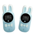 thumbnail image 2 of 2 piezas de Walkie Talkies con linterna LCD retroiluminada de mano para niños de 3 a 12 años, niñas para juguetes, niños al aire libre, senderismo, 2xAzul Sunnimix Walkie Talkies para niños, 2 of 8