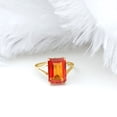 thumbnail image 3 of Rosec Jewels Lab Grown Orange Sapphire Solitaire Ring with Split Shank (10X14 mm, AAAA Grade), 14K Yellow Gold, US 11.00, 3 of 8