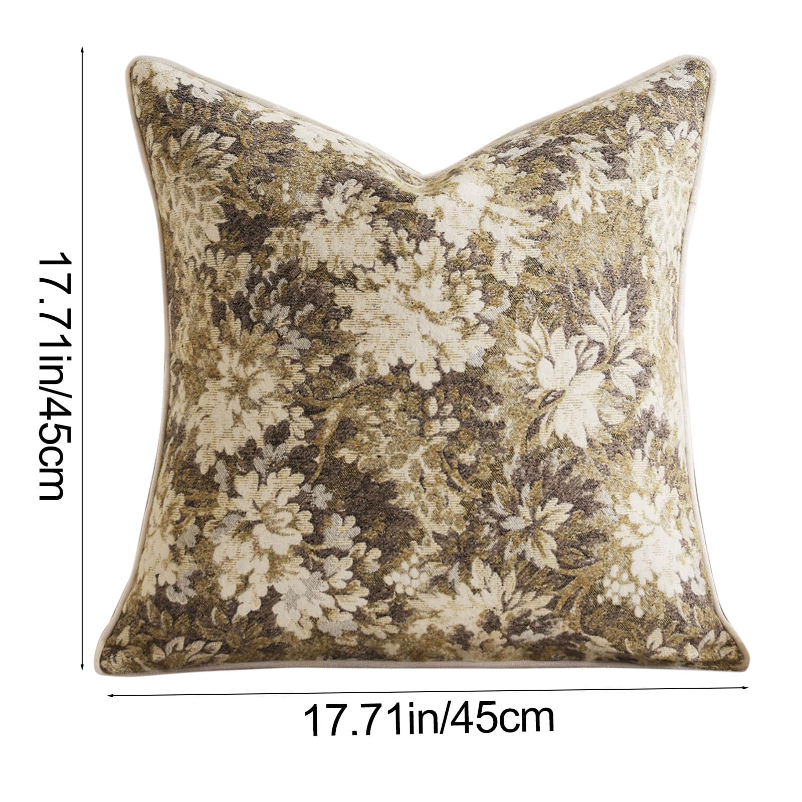 Vintage Floral Pillow Covers - Pack Of 2, 18x18 Inch Boho Rural Accents for Rectangular Decorative Throw Pillows