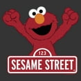 thumbnail image 2 of Men's Sesame Street Elmo Red Logo Sign  Graphic T-Shirt, 2 of 5