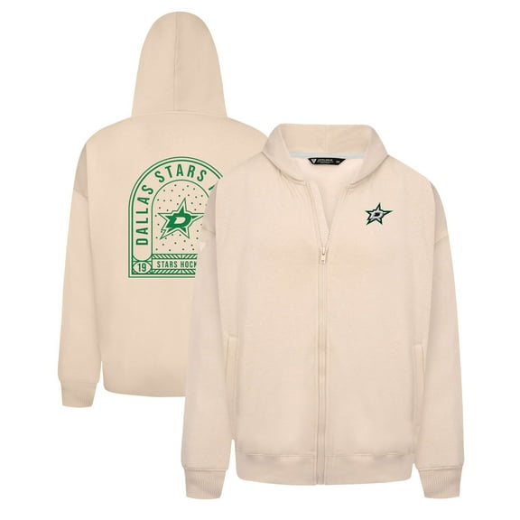 Men's Levelwear Khaki Dallas Stars Uphill Stained Glass Full-Zip Hoodie Jacket