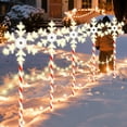 thumbnail image 4 of 10 Pk Christmas Pathway Snowflake Lights 250 LED 8 Modes Waterproof Lighted Outdoor Christmas Decoration, 4 of 7