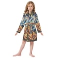 thumbnail image 6 of FORMRS Kids Bathrobe Unisex Hooded Robe Toddler Pajamas Sleepwear, Size 4-6T, Starry Pizza, 6 of 7