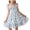 E022-Blue, variant on hengsof Girls Summer Bowknot Smocked Sleeveless Dress Floral Print Ruffled Hem Casual Cute Princess Sundress for 3-8 Years