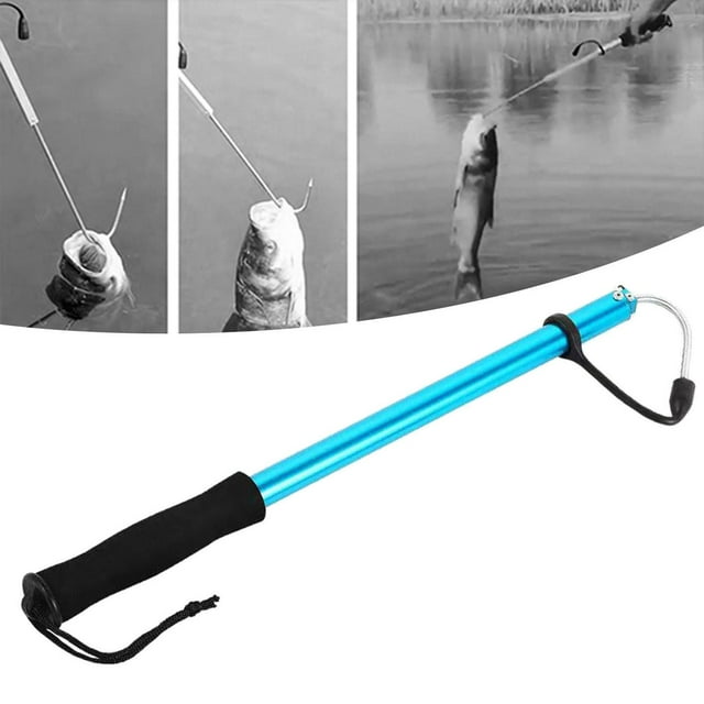 Gaff de pesca, herramienta de agarre de pesca, retráctil, antideslizante, portátil, barco, pesca profesional con anzuelo de lanza, anzuelo de pesca, 120cm DYNWAVEMX Garfio de pesca
