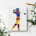 thumbnail image 4 of Golf Watercolor Wall Art Golf Sports Golfers Canvas Painting Prints for Home Office Wall Decor Framed Artwork Golfer Gifts(12x15 Inch), 4 of 5