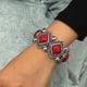 thumbnail image 4 of Pulsera Elástica Personalizada Xihbxyly con Incrustaciones Geométricas de turquesa Estilo bohemio para mujer, 4 of 7