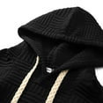 thumbnail image 4 of MELDVDIB Mens Hoodies Fashion Casual Solid Color Oversized Hooded Sweatshirts Fall Winter Long Sleeve Pullover Tops Black L, 4 of 8