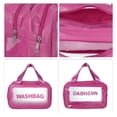 thumbnail image 3 of 1 Pc Bolsa de Maquillaje Grande y Conveniente para Mujeres para Vacaciones, Camping y Viajes de Negocios, Rojo Rosa-M, 3 of 4